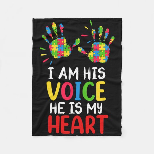 Couverture Polaire Sensibilisation sur l'autisme Maman Papa (Devant)