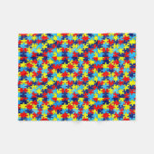 Couverture Polaire Sensibilisation sur l'autisme-Puzzle par Shirley T (Devant (Horizontal))