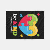 Couverture Polaire Sensibilisation sur l'autisme - Soyez gentil Puzzl (Devant (Horizontal))