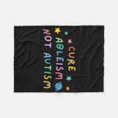 Couverture Polaire Sensibilisation sur l'autisme Traite Ableisme Pas (Devant (Horizontal))