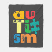 Couverture Polaire Sensibilisation sur l'autisme Voir La capacité pas (Devant)