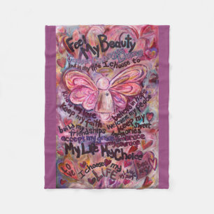 Couverture Polaire Sentez ma beauté Cancer Angel Chemo Blanches en f