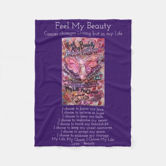 Couverture Polaire Sentez Ma Beauté Cancer Angel Soft Fleece Blanket (Devant)