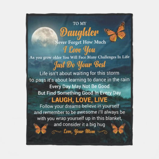 Couverture Polaire sentiment de fille maman mignon (Devant)