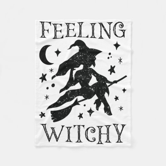 Couverture Polaire Sentiment Witchy Funny Halloween Vibes sorcières K (Devant)
