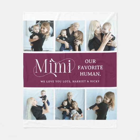 Couverture Polaire Sentimental Photo Collage Mimi Keepsake  (Devant)