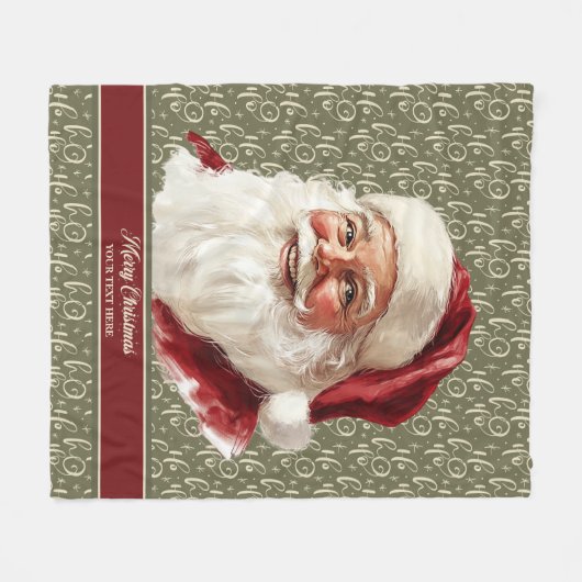 Couverture Polaire Sentimental Vintage Santa Claus (Devant (Horizontal))