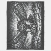 Couverture Polaire Sentinelle Hibou ailée par BurnsInHell (Devant)