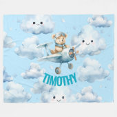 Couverture Polaire S'envoler avec Teddy le Pilote (Devant (Horizontal))