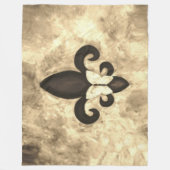 Couverture Polaire Sepia Butterfleur | Tan Butterfly on Fleur de Lis (Devant)