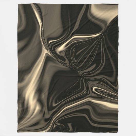 Couverture Polaire Sépia métallique ondulé sur arrière - plan foncé (Devant)