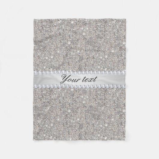 Couverture Polaire Séquences d'argent Faux et diamants (Devant)