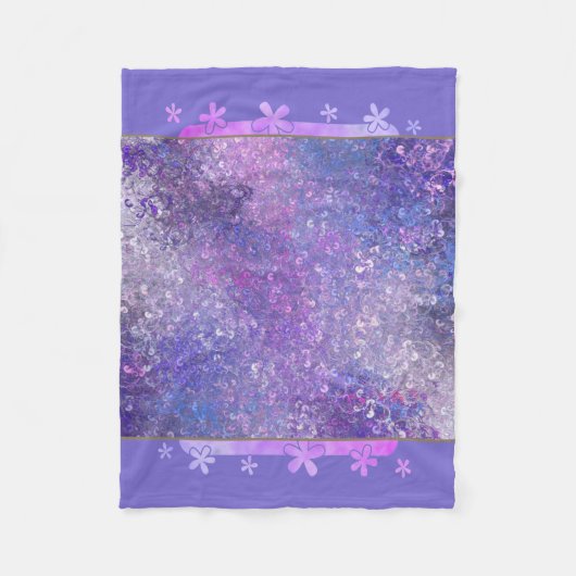 Couverture Polaire Séquences Roses Et Violettes (Devant)