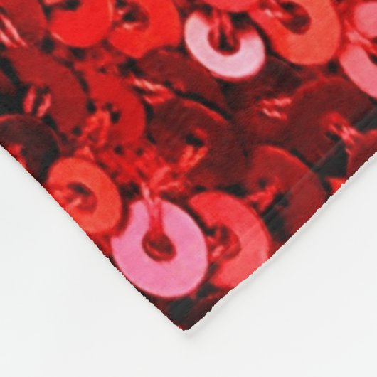 Couverture Polaire Séquins rouges (Coin)