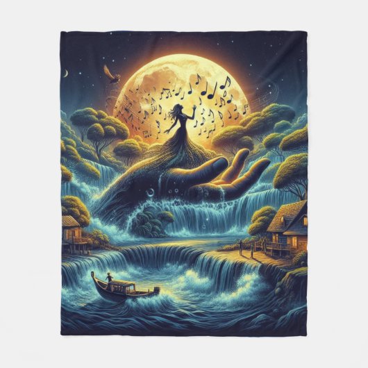 Couverture Polaire Serenade au clair de lune (Devant)