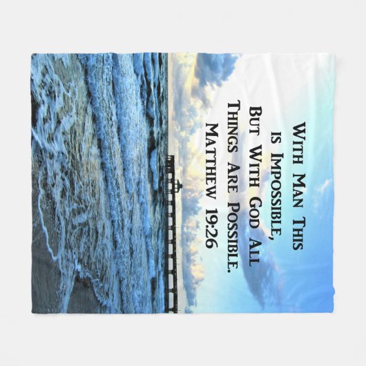 COUVERTURE POLAIRE SERENE MATTHEW 19:26 PHOTO DESIGN (Devant (Horizontal))