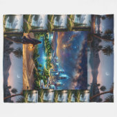 Couverture Polaire Serene Nature to Futuristic Desert Oasis (Devant (Horizontal))