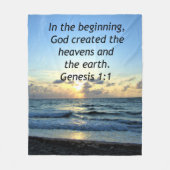 COUVERTURE POLAIRE SERENE SCELEE GENÈSE 1:1 PHOTO SCRIPTURE (Devant)