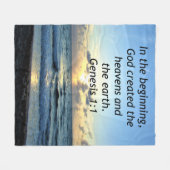 COUVERTURE POLAIRE SERENE SCELEE GENÈSE 1:1 PHOTO SCRIPTURE (Devant (Horizontal))