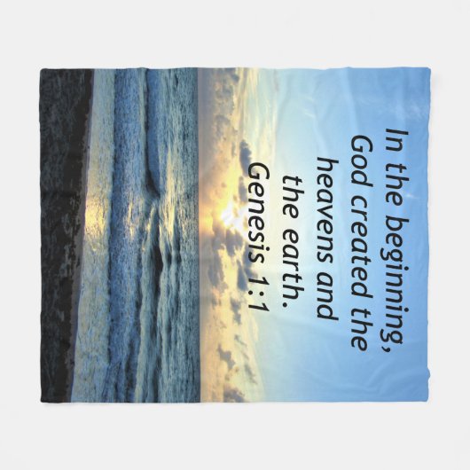 COUVERTURE POLAIRE SERENE SCELEE GENÈSE 1:1 PHOTO SCRIPTURE (Devant (Horizontal))