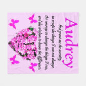 COUVERTURE POLAIRE SÉRÉNITÉ FLORALE ROSE PERSONNALISÉE PRAYER BLANKET (Devant (Horizontal))