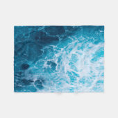 Couverture Polaire Sérénité inspirée de la mer : Vagues océaniques tr (Devant (Horizontal))