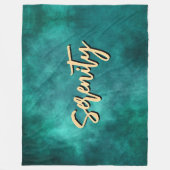 Couverture Polaire Sérénité Turquoise profonde (Devant)