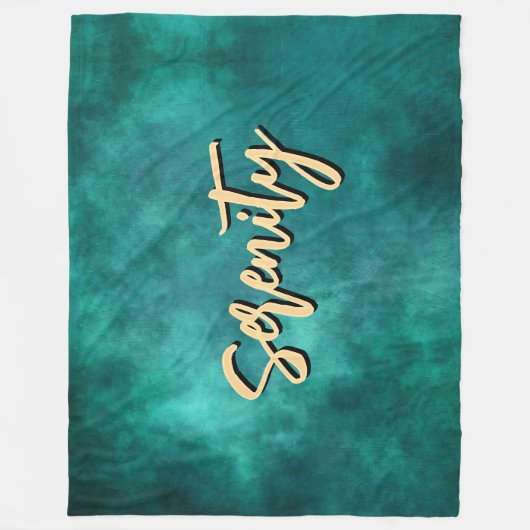 Couverture Polaire Sérénité Turquoise profonde (Devant)