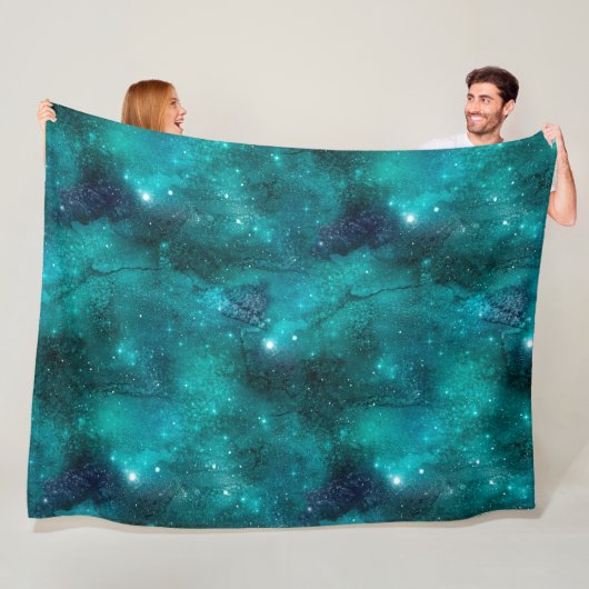 Couverture Polaire Série Galaxy Turquoise 8 (En situation)
