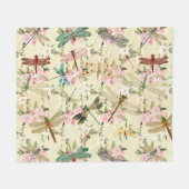 Couverture Polaire Série Libellules Vintage Design 14 (Devant (Horizontal))