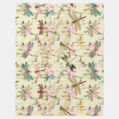 Couverture Polaire Série Libellules Vintage Design 14 (Devant)