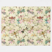 Couverture Polaire Série Libellules Vintage Design 14 (Devant (Horizontal))
