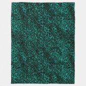 Couverture Polaire Série Teal et Or Design Léopard 5 (Devant)
