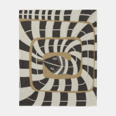 Couverture Polaire Serpent Abstrait rayé amusant dans les tons neutre (Devant)