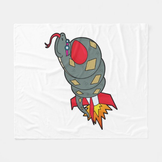 Couverture Polaire Serpent avec fusée (Devant (Horizontal))