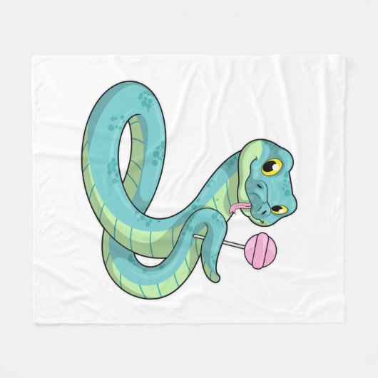 Couverture Polaire Serpent avec Lollipop (Devant (Horizontal))
