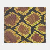 Couverture Polaire Serpent Brown et impression or (Devant (Horizontal))