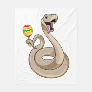 Couverture Polaire Serpent en musicien avec Maracas