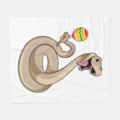 Couverture Polaire Serpent en musicien avec Maracas (Devant (Horizontal))