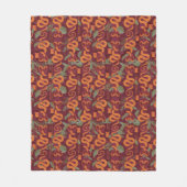 Couverture Polaire Serpent Luxe Motif - Le Lotus Blanc (Devant)