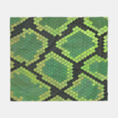 Couverture Polaire Serpent noir et vert (Devant (Horizontal))