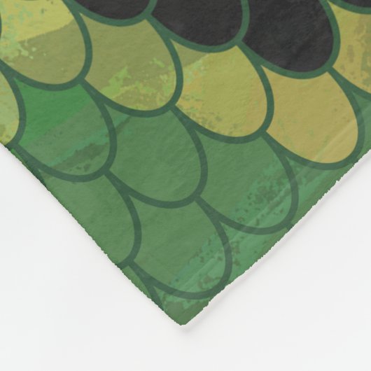Couverture Polaire Serpent noir et vert (Coin)