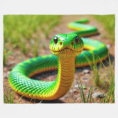 Couverture Polaire Serpent vert (Devant (Horizontal))