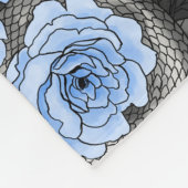 Couverture Polaire Serpents et roses bleus (Coin)