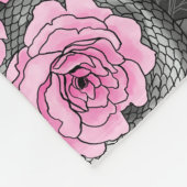 Couverture Polaire Serpents et roses roses (Coin)