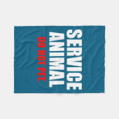 Couverture Polaire Service Animal Do Not Pet Funny Animal Lover  (Devant (Horizontal))