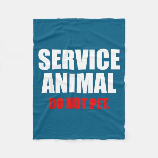 Couverture Polaire Service Animal Do Not Pet Funny Animal Lover  (Devant)
