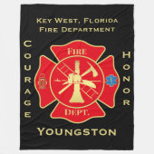 Couverture Polaire Service des incendies Emblem Courage Design d'honn (Devant)
