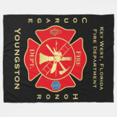 Couverture Polaire Service des incendies Emblem Courage Design d'honn (Devant (Horizontal))