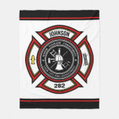 Couverture Polaire Service d'incendie AJOUTER LE NOM Pompier Insigne  (Devant)